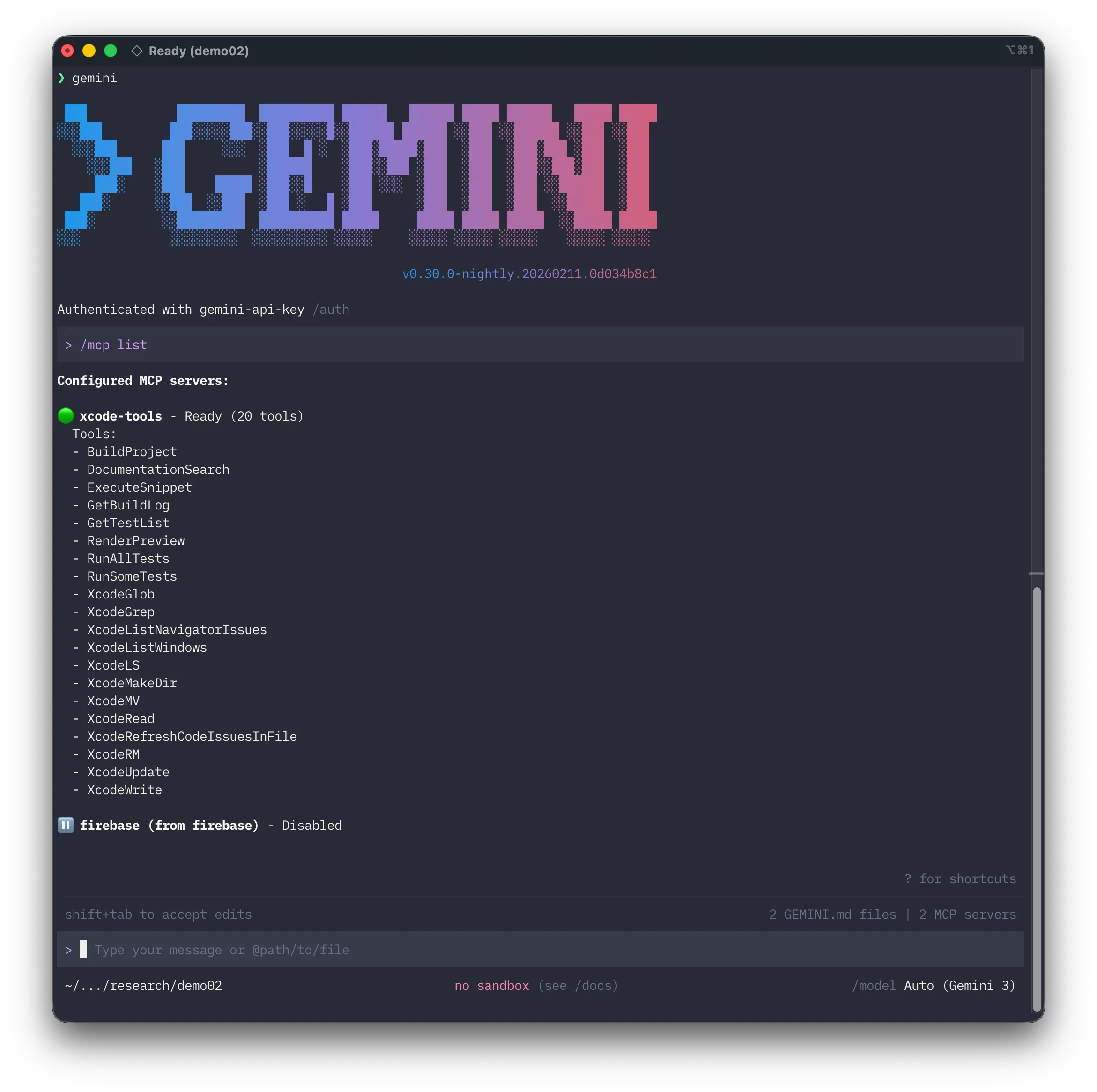 List available tools